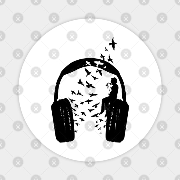 Headphone Singer Magnet by barmalisiRTB